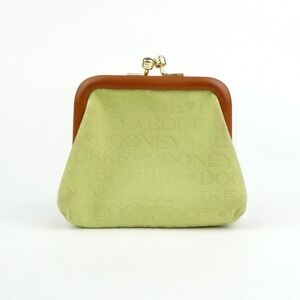 Dooney & Bourke Yellow DB Kisslock Coin Purse